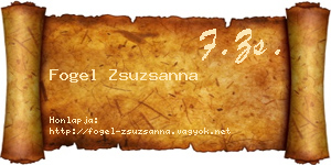Fogel Zsuzsanna névjegykártya